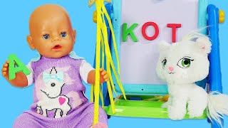 Учим Буквы С Беби Бон! - Детские Мультики С Игрушками Baby Born. Развивающие Видео Игры Для Детей