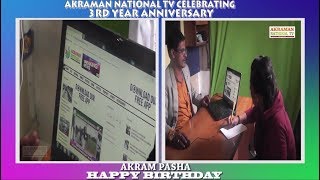 APP launch 3rd year anniversary AKRAMAN national tv celebrating IN BANGALORE OFFICE