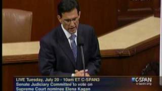 Republican Whip Eric Cantor: What Do Signs Have To Do With Helping The Economy Recover?
