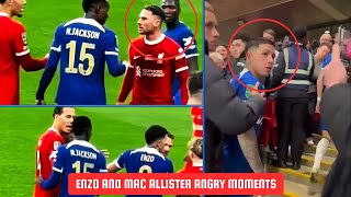 Enzo Fernandez and Mac Allister Angry | Chelsea vs Liverpool Fight
