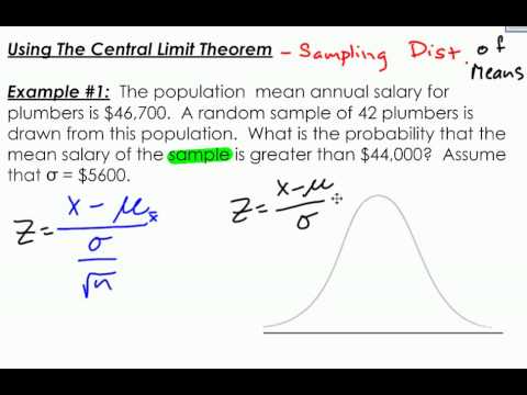 Finding Probability of a Sampling Distribution of Means Example 1 - YouTube