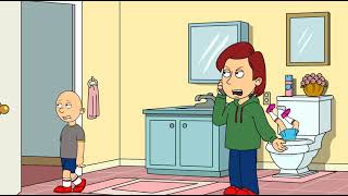 Clic Caillou Pushes Rosie In The Toilet