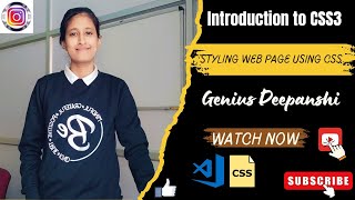 Introduction to CSS3 and adding CSS to web page