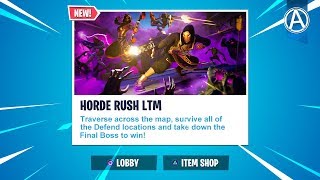 NEW HORDE RUSH LTM "FINAL BOSS" Gameplay! NEW FREE "FIEND" WRAP! (Fortnite Battle Royale LIVE)