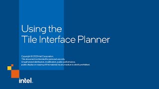 Using the Tile Interface Planner