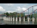 Ride of Steel Roller Coaster POV Darien Lake NY Superman Intamin Hyper