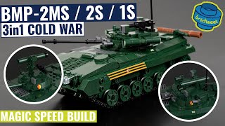 3In1 Bmp-2Ms2S1S - Soviet Infantry Fighting Vehicle - Sluban B1136 Speed Build Review