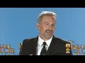 Backstage with Kevin Costner, best actor in a mini series