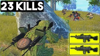 DOUBLE MACHINE GUN IS BROKEN!! | 23 KILLS | PUBG Mobile 🐼