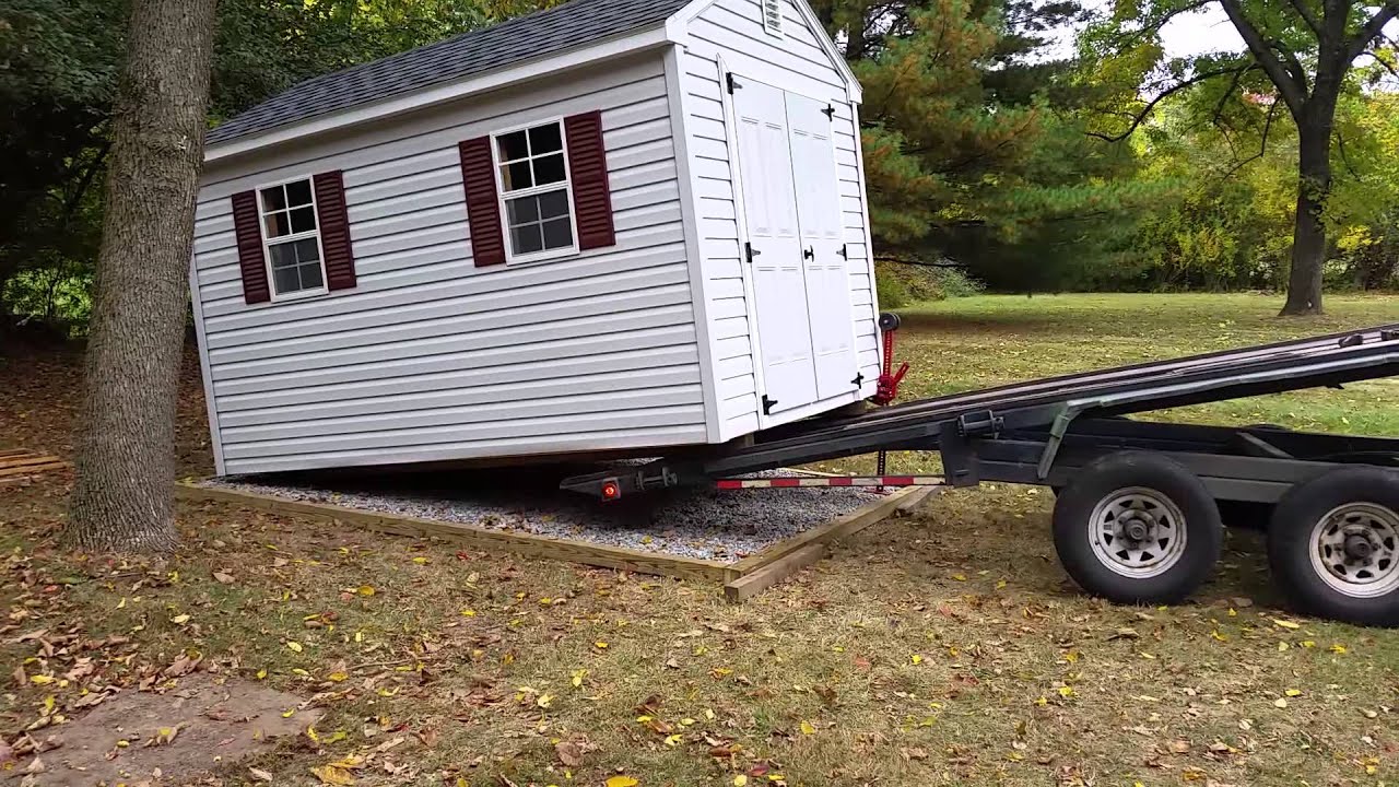 12' Shed Delivery - YouTube