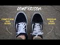 Comparing Comfycush Old Skool Vans to Regular Old Skool