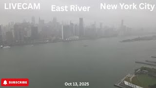 Silent Livecam, New York City, Manhattan Skyline, East River, Oct 13, 2025 Day