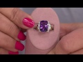 Premier 5.00ct Amethyst & 1/7 ct tw Diamond Ring 14K Gold