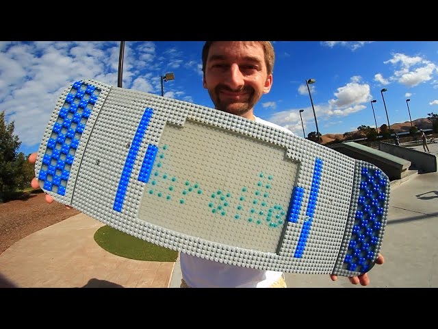 Riding a Skateboard Made of LEGO -