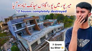 12 Houses Completely Destroyed Due To Landslide Kalyal Bensi Kakra Town Mirpur