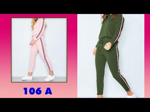 106 A CẮT MAY BỘ QUẦN ÁO THỂ THAO NỮ Vẽ rập áo ÁO TAY LIỀN DÀI TAY QUẦN LƯNG THUN 4 MẢNH.