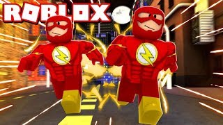 WE ARE TEAM OF FLASH in ROBLOX 2 PLAYER SUPERHERO TYCOON