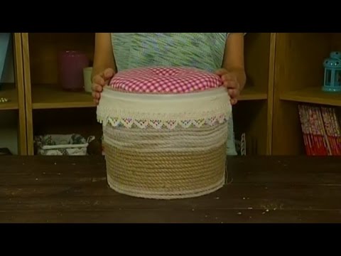 Как сделать пуфик из пластмассового ведра