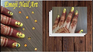 Emoji nail Art..........smileys emoji art.
