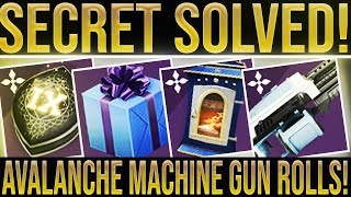 Destiny 2. SECRET RUNE SOLVED! Avalanche Machine Gun Rolls, All Dawning Recipes, New Loot & More!