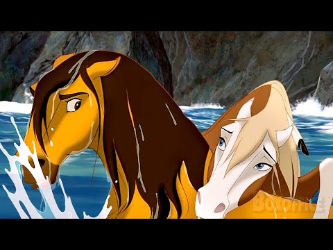 Spirit saves Rain | Spirit: Stallion of the Cimarron | CLIP