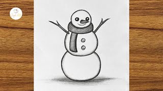 How To Draw A Snowman Step By Step  || Easy Drawing Ideas For Beginners || Drawing For Beginners