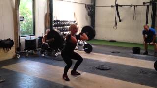 Clean & Jerk: 55 x 3 reps by Julie Abildgaard