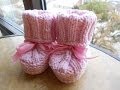 Botitas para Bebe con agujas parte 2