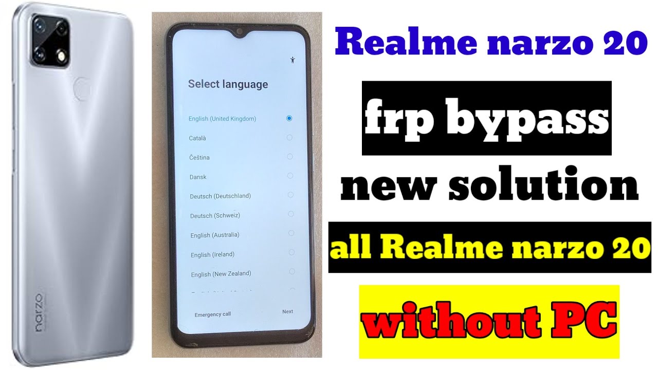 Realme narzo 20 frp bypass | new solution | all Realme Realme narzo 20 frp bypass | new solution | all Realme