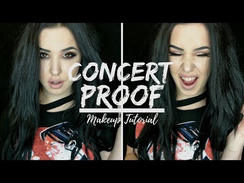CONCERT PROOF MAKEUP | Affordable Glam Tutorial - YouTube