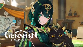 Nefer First Appearance Cutscene Luna I Nod-Krai Archon Quest Story Clip Genshin Impact 6.0