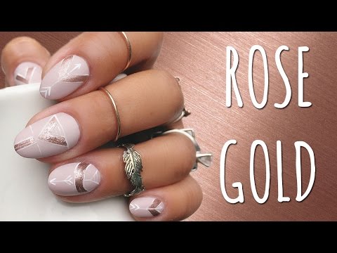 Rose Gold Nail Art! - YouTube