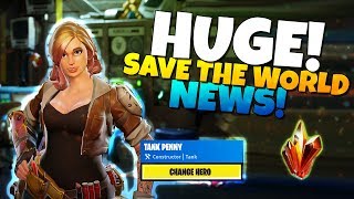 HUGE! FORTNITE Save The World NEWS!