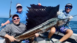 First ever sail fish for our clients.