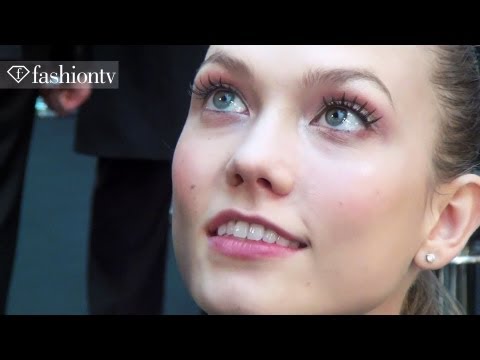 Karlie Kloss Arizona Muse Backstage at Elie Saab Spring 2012 Paris