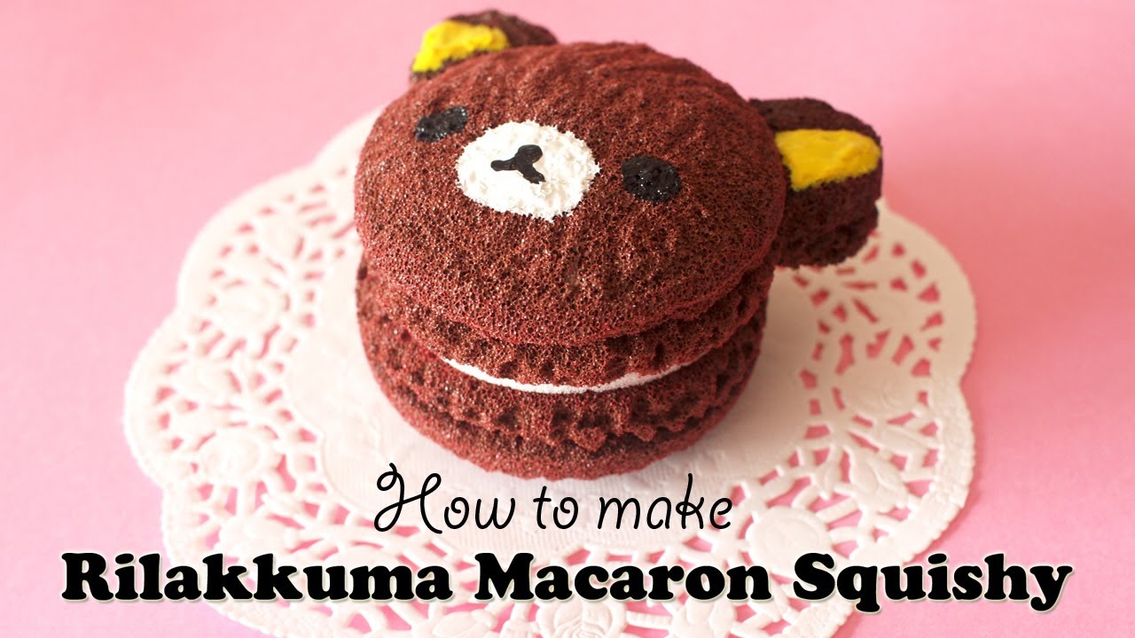 DIY Homeamde Rilakkuma Macaron Squishy Tutorial - How To - YouTube