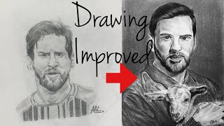 Messi The Football Lion With Goat Drawing Time Lapse