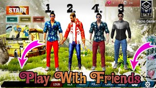 How To Play With Friends In Free Survival Fire Battleground // Friends Ke Sath K