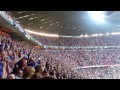 Chelsea fans wild celebration crazy Drogba Champions league penalty in Bayern Munich