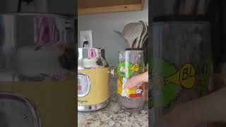 Who Remembers The Snoopy Cups? Honeydew Smoothie With Avo, Mint, Blackberries, Chia, Try It