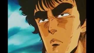 Kenshiro throws a spear