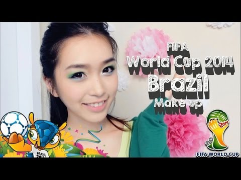 梁吉娜】FIFA World Cup 2014 Brazil Makeup | 2014世界杯巴西 ...