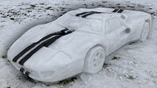 I Made A Ford Gt40 Out Of Snow...