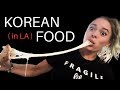 Korean Food Mukbang in Koreatown LA | Jajangmyeon, tteokbokki, fried chicken & cheesy corn dog!