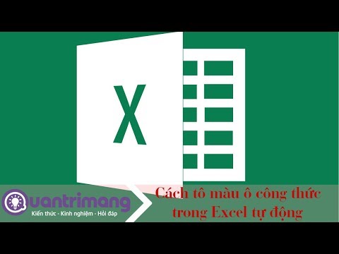 Cách tự động tô màu ô công thức Excel