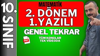 10.Sınıf Matematik 2.Dönem 1.Yazılı Genel Tekrar Tek Videoda Tüm Konular 2025 Pdf