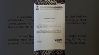 Internship Certificate Format