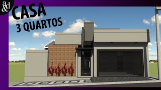 Casa moderna em terreno 13 x 22m