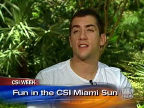 national correspondent Tracy Smith hung out with the cast of CSI Miami