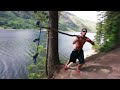 50 Foot Rope Swing Into Lake! In 4K